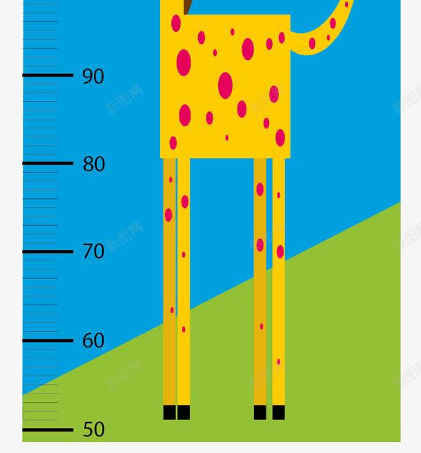 身高尺子矢量图eps免抠素材_新图网 https://ixintu.com 儿童身高 尺子 身高尺子 长颈鹿 矢量图