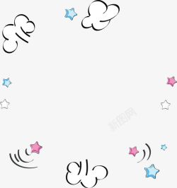 手绘星星背景素材