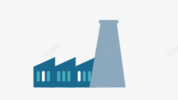 城市建筑png免抠素材_新图网 https://ixintu.com 卡通工厂 城市建筑 工厂剪影 矢量工厂