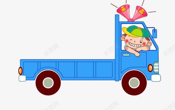 开货车的小男孩png免抠素材_新图网 https://ixintu.com 司机 开货车的小男孩 货车