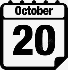 10月Calendaricons图标png_新图网 https://ixintu.com 10月 october
