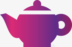 浪漫茶壶彩色茶壶标图标高清图片