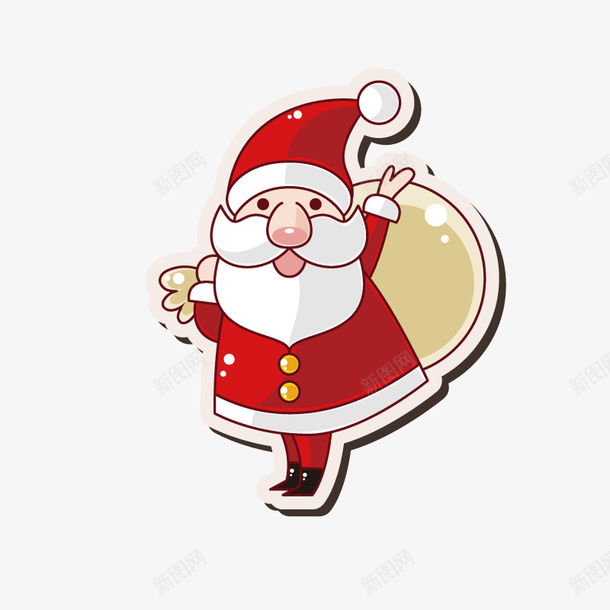 背着圣诞礼物的圣诞老人png免抠素材_新图网 https://ixintu.com 口袋 圣诞树 圣诞老人 圣诞节 白胡子老头 礼物