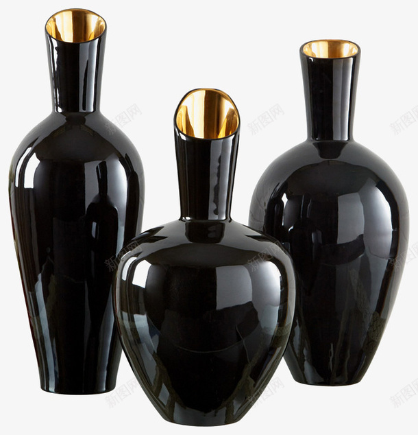 黑色花瓶png免抠素材_新图网 https://ixintu.com 瓶子 花瓶 陶瓷瓶子 黑色