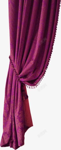 紫色窗帘边框纹理素材
