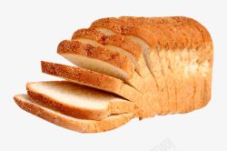 全麦面包切片实物图素材