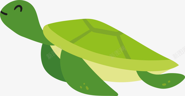 海洋生物开心的海龟png免抠素材_新图网 https://ixintu.com 乌龟 开心的海龟 海洋生物 游行 笑眯眯 绿色海龟