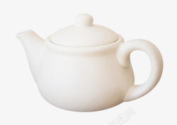 瓷器茶壶白色的茶壶高清图片