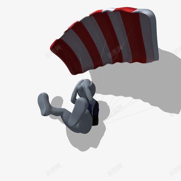 3D小人png免抠素材_新图网 https://ixintu.com 3D 3D小人 励志 团队 电子商务 白色小人 跳伞的小人