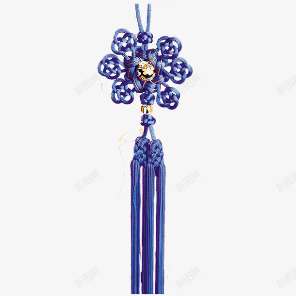蓝色中国结psd免抠素材_新图网 https://ixintu.com 中国结 中国风素材 蓝色中国结