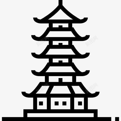 Pagoda图标png_新图网 https://ixintu.com 地标建筑 宝塔 纪念碑