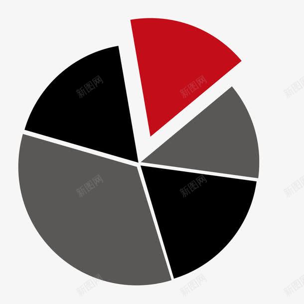灰色圆形饼状图png免抠素材_新图网 https://ixintu.com 分析 占比 圆形 灰色 行情 部分 饼状图