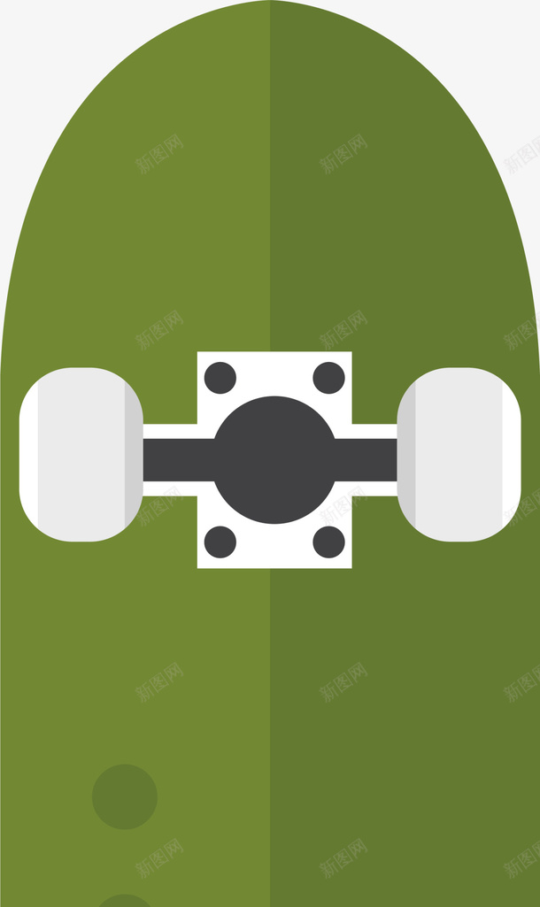 绿色扁平街头滑板png免抠素材_新图网 https://ixintu.com 世界滑板日 嘻哈风 流行 绿色滑板 街头 街头滑板