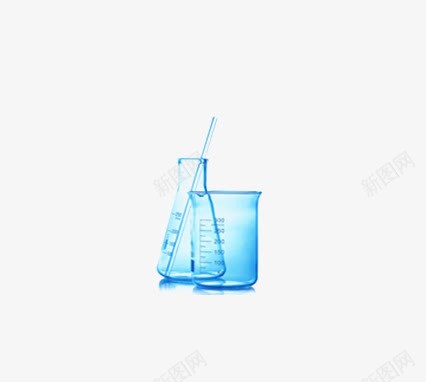实验png免抠素材_新图网 https://ixintu.com 蓝色实验杯量杯