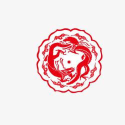 花纹底纹红色装饰中国风素材