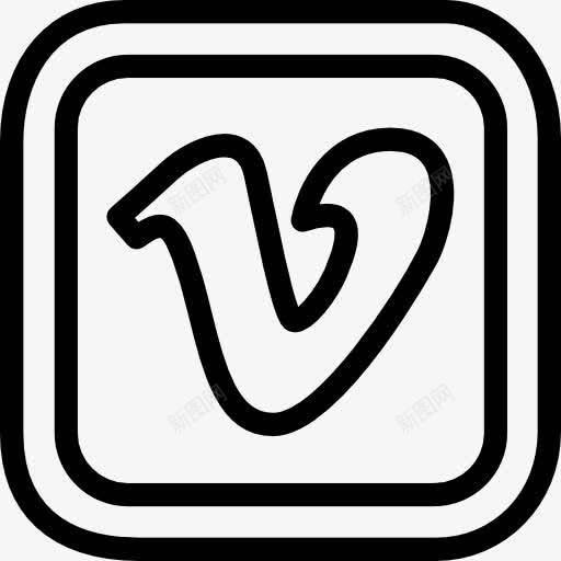 Vimeo字母标志在圆形广场图标png_新图网 https://ixintu.com coucou 圆形的轮廓 字母 广场 标志 标识 社会 符号