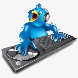 twitterdj打碟图标png_新图网 https://ixintu.com DJ头像 dj twitter 图标