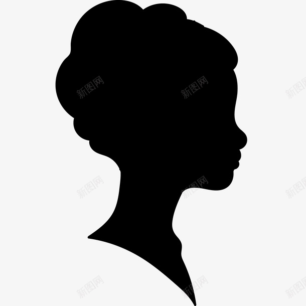 黑色女孩头像图标png_新图网 https://ixintu.com PNG图形 PNG装饰 头像 女孩 装饰 黑色