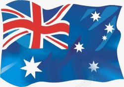 澳洲国家分界线飘舞的澳洲国旗高清图片