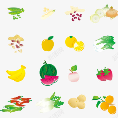 食材水果矢量图图标图标