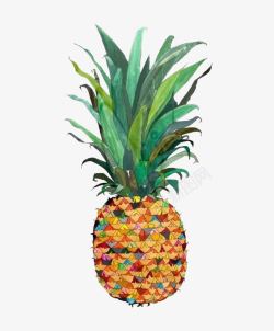 鎵嬬粯凿滆氨手绘彩色菠萝凤梨高清图片