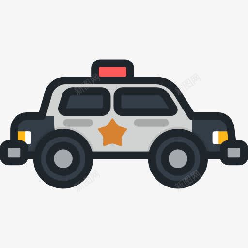 警车图标png_新图网 https://ixintu.com 交通 安全 急救 汽车 警车 车辆 运输