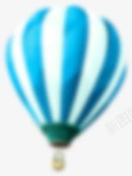 蓝色热气球蒸汽球图标图标