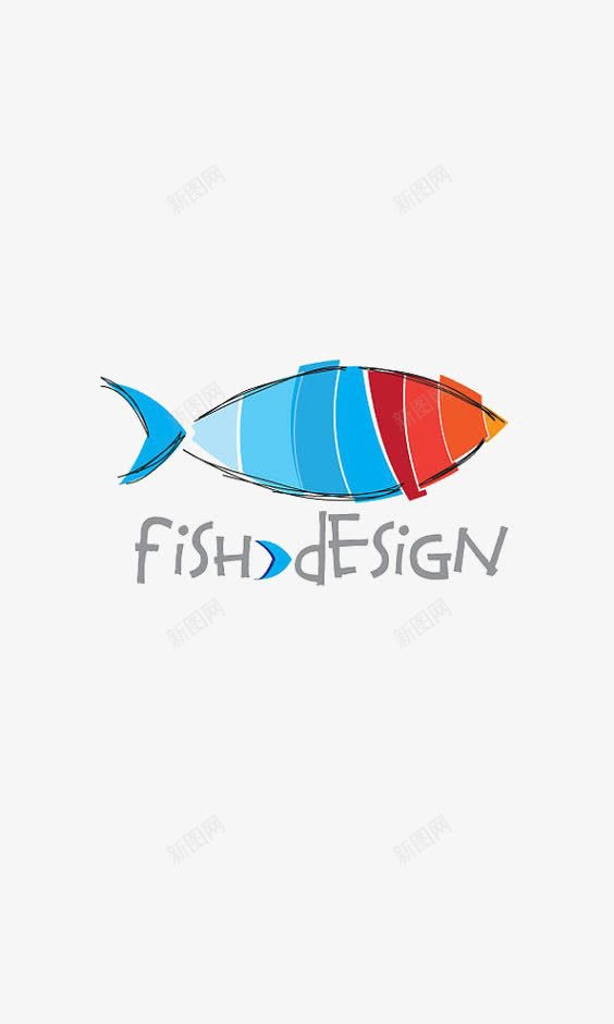 鱼png免抠素材_新图网 https://ixintu.com 卡通鱼 彩色鱼 鱼logo