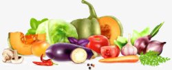 心形玉米碴子蔬菜水果集合高清图片