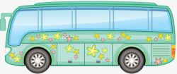 绿色公交车素材