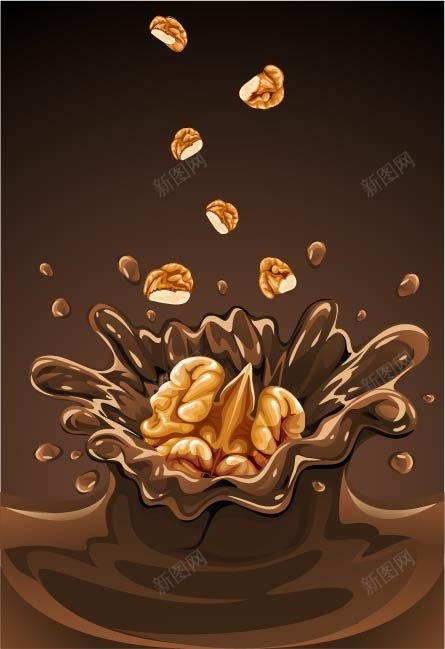咖啡巧克力背景矢量图ai设计背景_新图网 https://ixintu.com 咖啡巧克力背景 纹理 质感 矢量图
