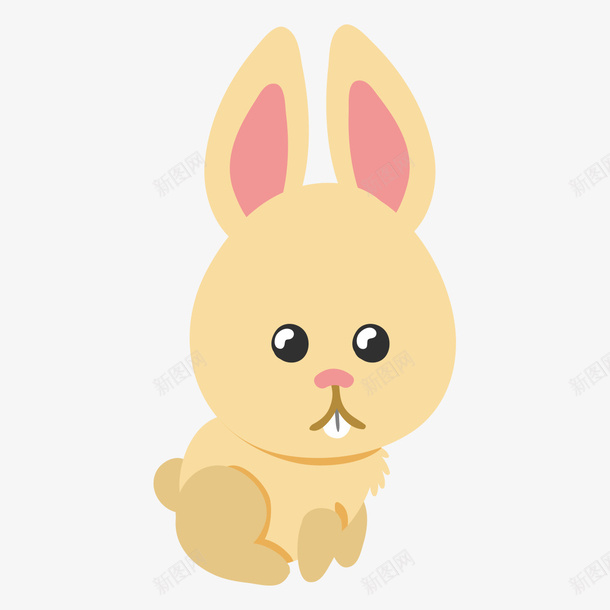 卡通兔子图标png_新图网 https://ixintu.com 兔子 动物 图标 布偶 插图 玩具 黄色小兔子