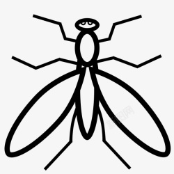 卡通蚊子图标素材