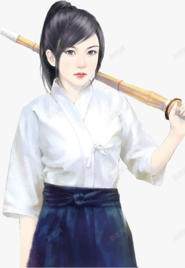 长剑武士服女子png免抠素材_新图网 https://ixintu.com 女子 武士 长剑