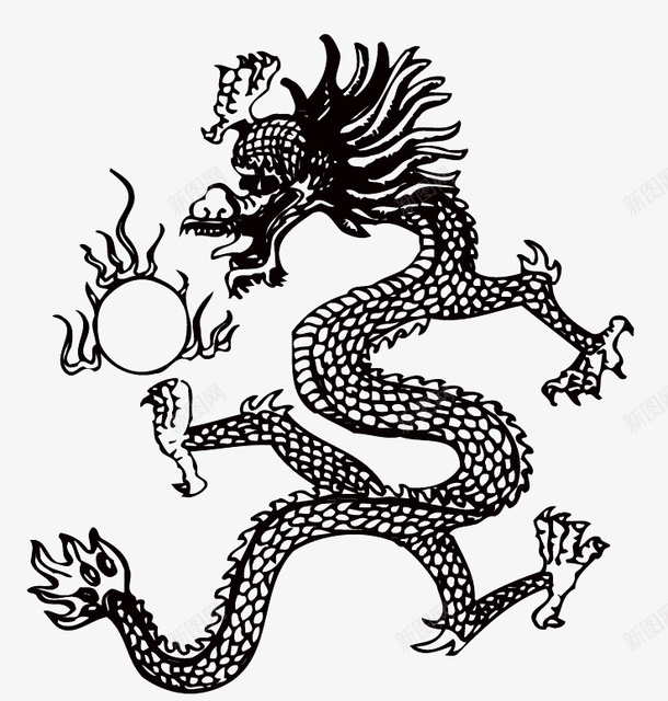 中国风龙图案04png免抠素材_新图网 https://ixintu.com 中国风 图案 纹样 龙