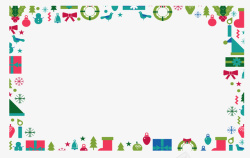 古典礼盒圣诞节彩色的边框矢量图高清图片
