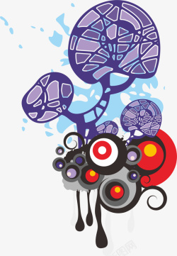 潮流花纹矢量图素材