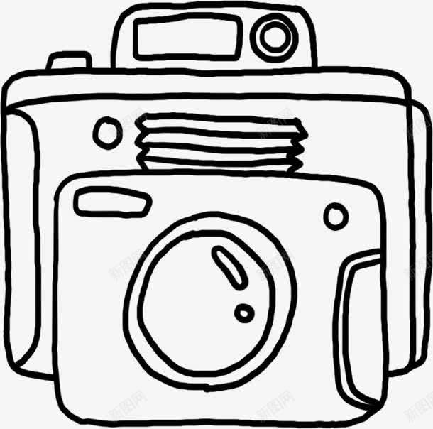 手绘卡通简单相机图标png_新图网 https://ixintu.com 卡通 相机 简单