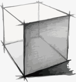 结构素描正方体石膏素描矢量图高清图片