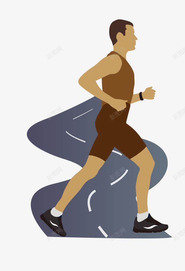 卡通图案运动人物png免抠素材_新图网 https://ixintu.com 卡通图案 跑步的人 运动人物 运动跑道 运动项目长跑 长跑