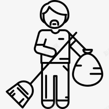 清扫工作图标图标