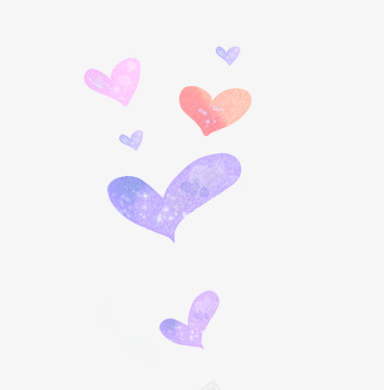 紫色心形图案png免抠素材_新图网 https://ixintu.com 唯美装饰素材 粉色心形 紫色心形