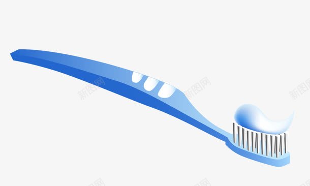 蓝色牙刷png免抠素材_新图网 https://ixintu.com 卡通素材 牙刷 牙医 牙膏 蓝色