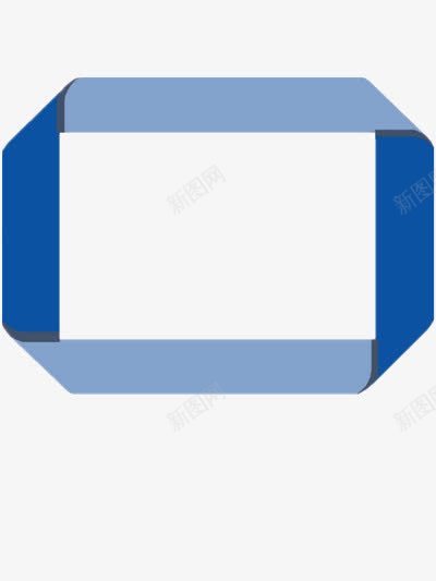蓝色条边框png免抠素材_新图网 https://ixintu.com 蓝色 蓝色元素 蓝色条 装饰图案 边框装饰