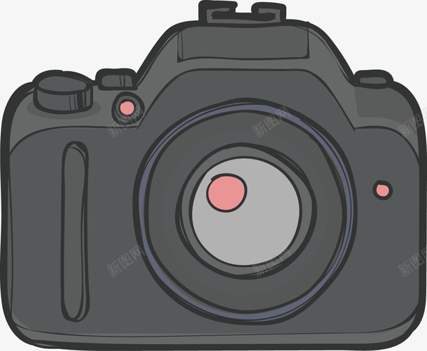 黑色相机镜头矢量图ai免抠素材_新图网 https://ixintu.com 卡通镜头 技术 摄影仪 摄影机 相机 老式相机 设备 镜头 黑色 矢量图