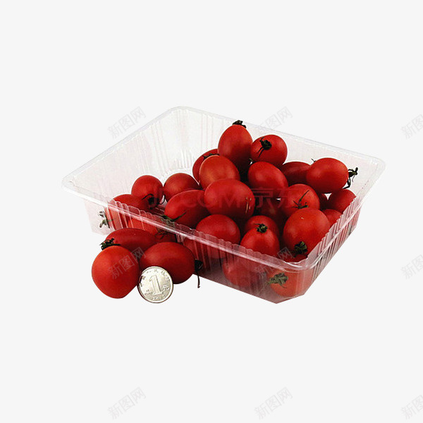 一盒小巧西红柿png免抠素材_新图网 https://ixintu.com 产品实物 水果 红色