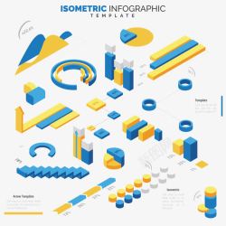 创意立体分析图表素材