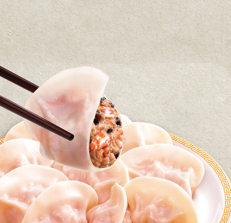 手工饺子中国风餐饮促销展架psd设计背景_新图网 https://ixintu.com 中国风 二十四节气 冬季 冬至吃饺子 手工饺子 梅花 水饺 美食 节气 餐饮 饺子店