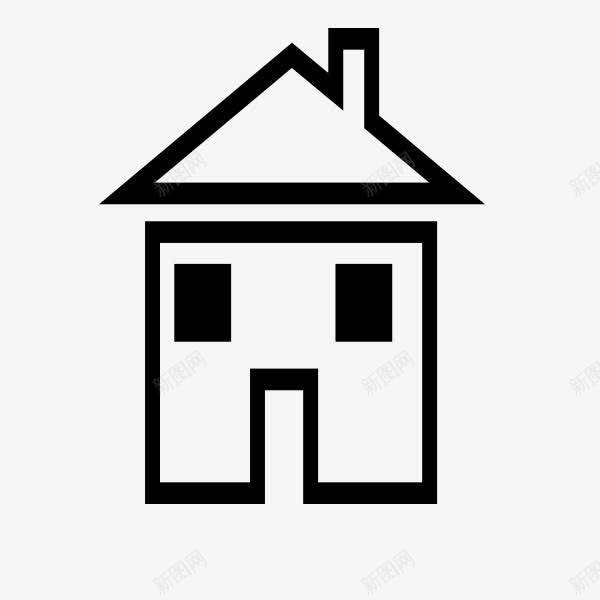 房子图标png_新图网 https://ixintu.com 屋顶 房子 窗户 简笔 门