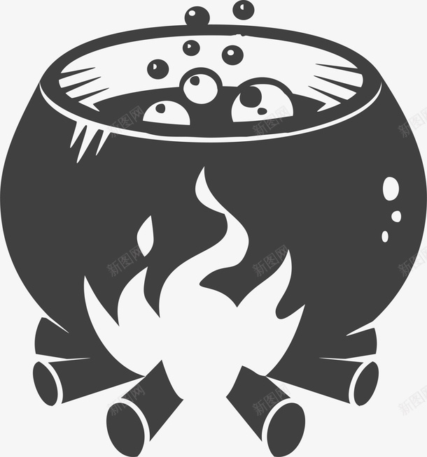 煮沸的大锅插画矢量图图标ai_新图网 https://ixintu.com 卡通 大锅 大锅设计 插画 煮沸 煮沸大锅 矢量图
